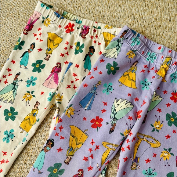 Hanna Andersson | Disney Princess Print Leggings - 4T - set of 2 - Picture 2 of 4